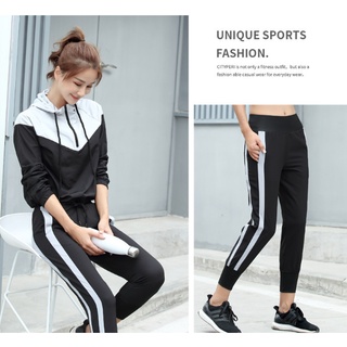 🔥Mix-sports (ขายแยกชิ้น) ชุดออกกำลังกาย เสื้อคลุมแขนยาว กางเกงขายาว รุ่น Mix129