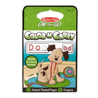 **SALE 20%** Melissa and Doug Color N Carry Activity Set - Animals ชุดสมุดระบายสี 72 แผ่น คุ้มมากกก