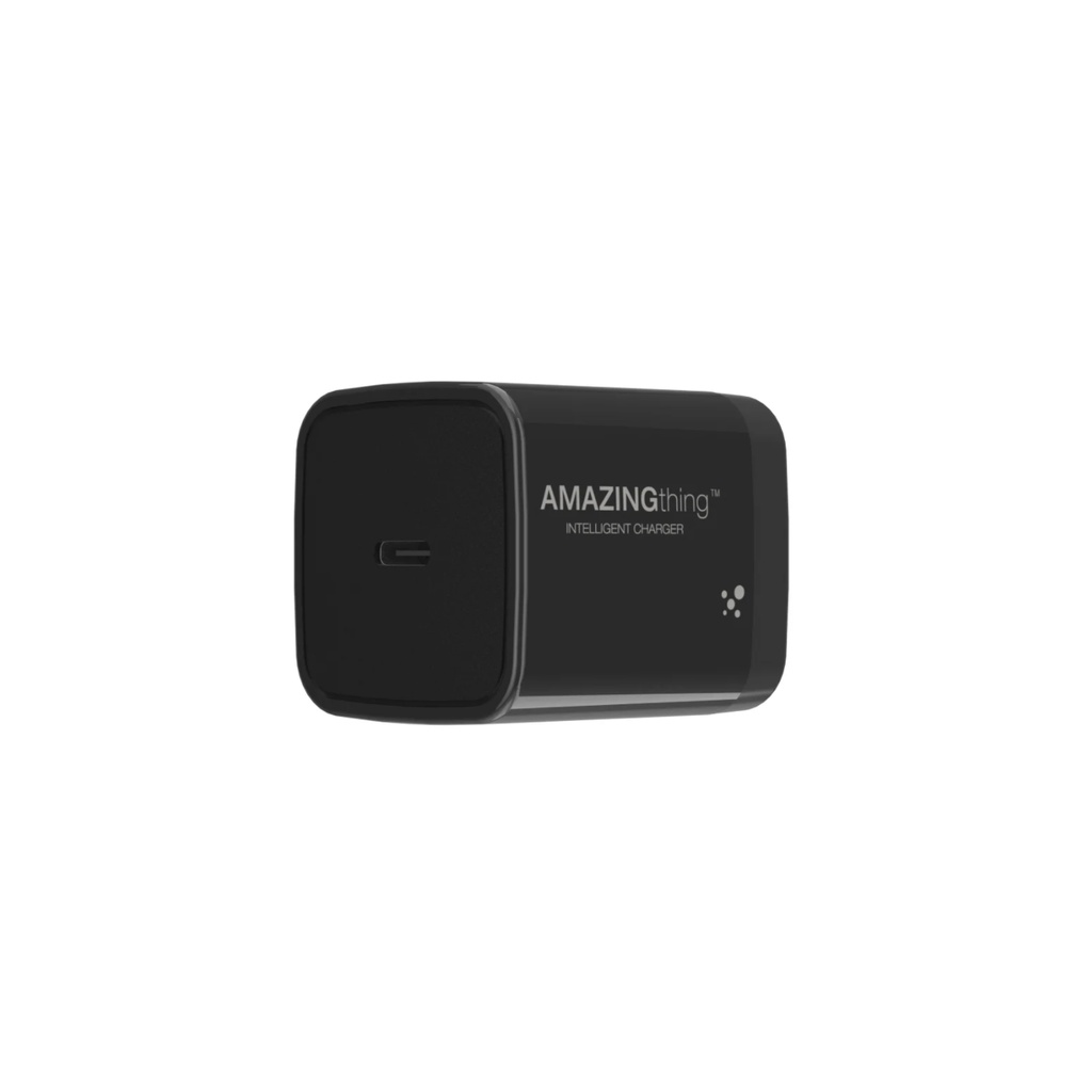 AMAZINGthing Wall USB Charger 1 USB-C (PD20W) Fast Charge Black iStudio by UFicon