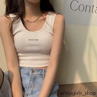 Wittygirls-shop_ เสื้อสายเดี่ยว เข้ากับทุกการแต่งกาย เหมาะกับฤดูร้อน สําหรับผู้หญิง