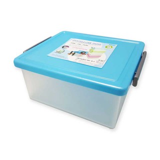 🔥สินค้าขายดี!! เอ็มโอซี กล่องพลาสติกหูล็อก รุ่น ELB4 คละสี MOC Plastic Container #ELB4