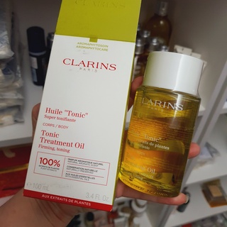 แท้ 100% CLARINS Tonic Body Treatment Oil 100ml. น้ำมันนวดบำรุงผิวกาย