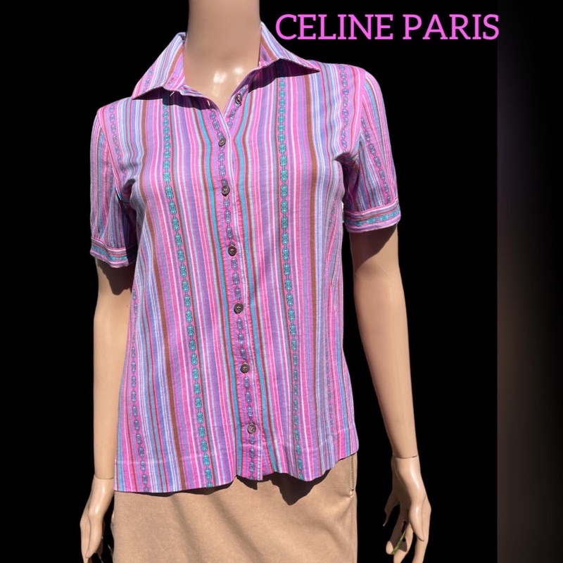 🔥SALE🔥🇫🇷Vintage CELINE PARIS Shirt made in France Authentic 100%🇫🇷 size 42 M-L