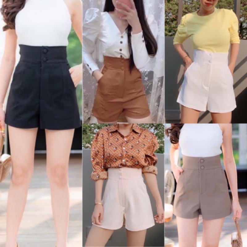 ANONA STORY กางเกงขาสั้นเอวสูง งานป้าย ANONA STORY