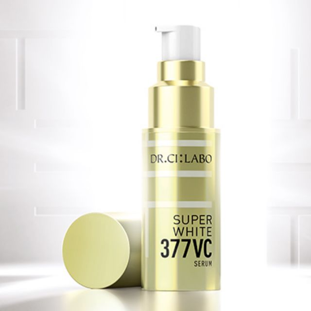 (ลด 100บ. ทักแชท)ใหม่ล่าสุด (ระวังของปลอม) Dr. Ci Labo SUPER WHITE 377 VC ESSENCE (18g.) 377vc ใส่ fullerene