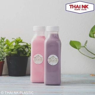 (ถูกที่สุด!) ขวดพลาสติก PET ทรงเหลี่ยมคอสั้น 300cc ปาก34 (1 แพ็ค มี 150 ใบ พร้อมฝา)