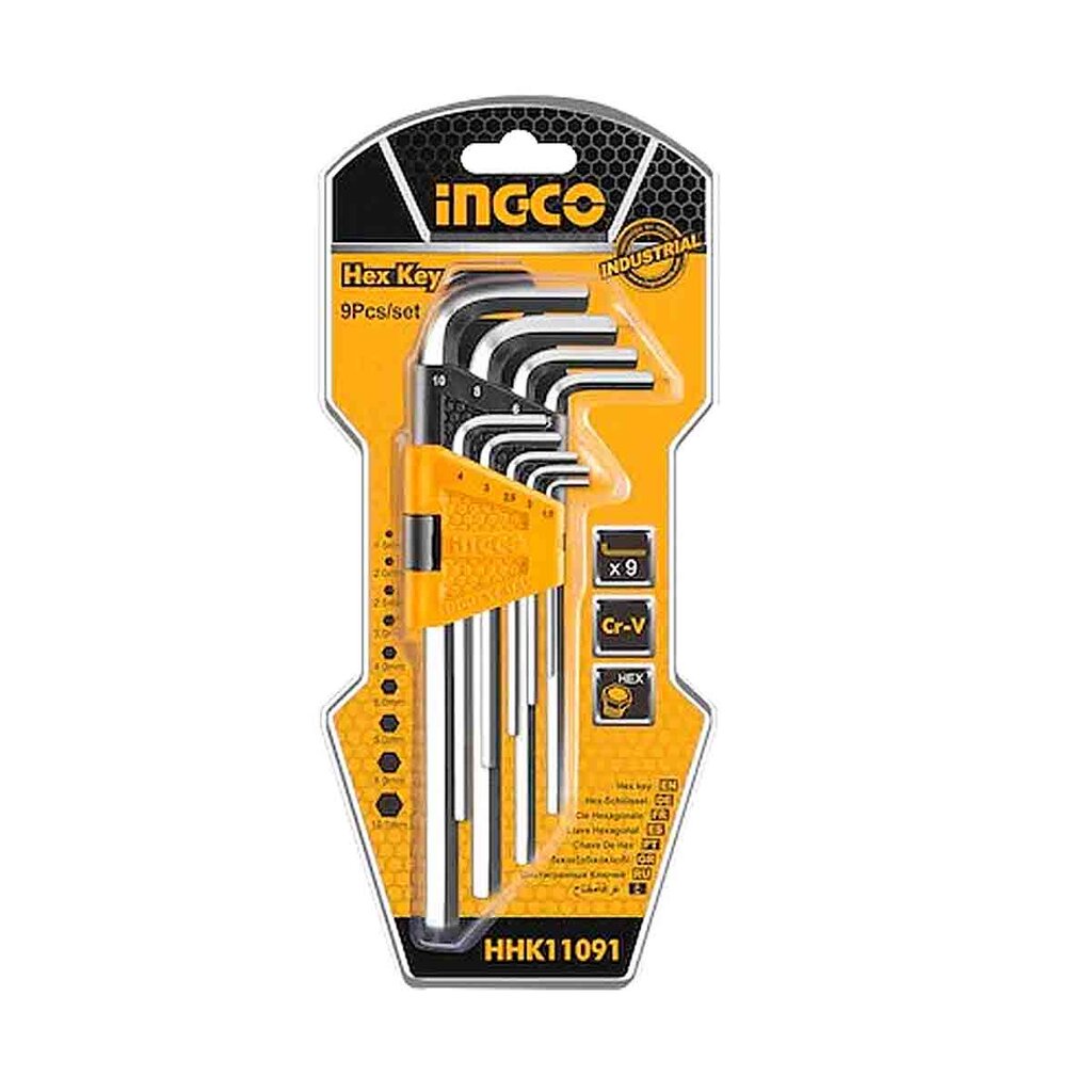 INGCO กุญแจหกเหลี่ยมชุด HHK11091