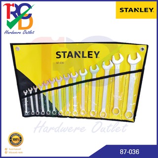 Stanley #87-036-1 ชุดประแจแหวนข้างปากตาย ขนาด 8 - 24 มิล (14 ตัวชุด)