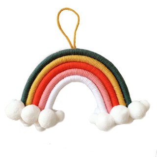 Nordic Home Decoration Rainbow Handmade Weaving Ornament Kid Room Wall Hanging