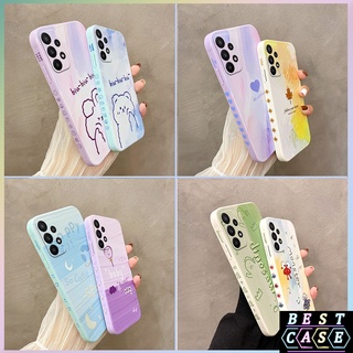 Samsung A23 เคส Samsung Galaxy A23 4g ภาพวาดสีน้ํามัน เคสโทรศัพท์ น่ารัก เคสป้องกันกล้อง เคสแบบเต็ม เคส Coverag ด้านข้าง เคสโทรศัพท์ เคสนิ่ม เคสโทรศัพท์