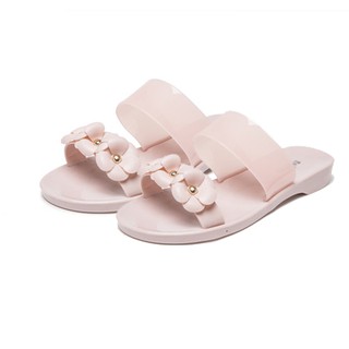 ผู ้หญิง รองเท ้าwomen girls Ladies Slip On floral Slipper Flip Flop jelly shoes