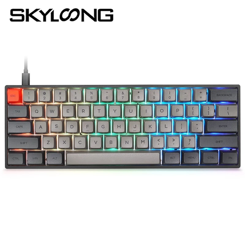 Epomaker SK61S คีย์บอร์ด gaming mechanical keyboard RGB Bluetooth 2 โหมด 68 Keys Gateron Optical Swi