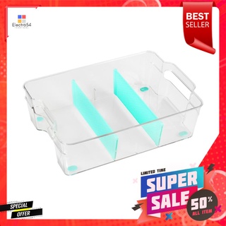 กล่องจัดเก็บในตู้เย็นแบบแบ่งช่องซ้อนได้ L KECHSTACKABLE REFRIGERATOR STORAGE BOX WITH COMPARTMENTS KECH L