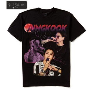 เสื้อยืด พิมพ์ลาย Jungkook VINTAGE OVERSIZE สไตล์เกาหลี สําหรับผู้ชาย