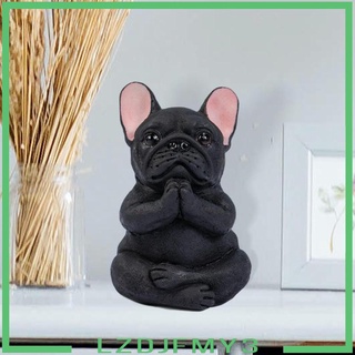 Simulation Bulldog Statue Yoga Dog Figurine Ornament