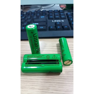 ถ่านชาร์จ Ultrafire 18650 3.7V 6800mAh.(สีเขียวเข้ม) 1 ก้อน **สินค้าเข้าใหม่ ตีโค๊ตสีทองขั้วลบ**