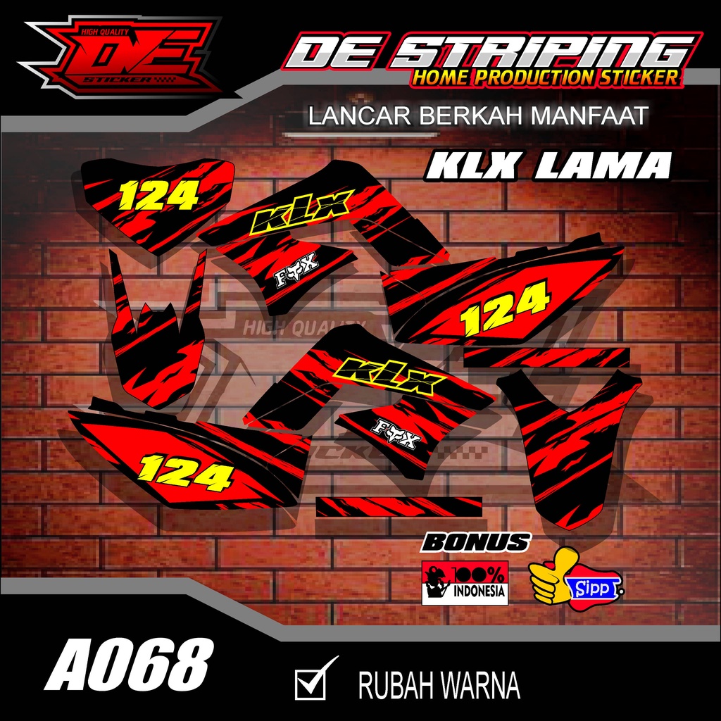 สติ๊กเกอร์ KLX STRIPING OLD KLX 150 OLD CODE A068
