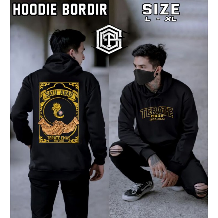 Hodie PSHT • HODIE เสื้อแจ็กเก็ต ปักลาย สีทอง • DISTRO Jacket