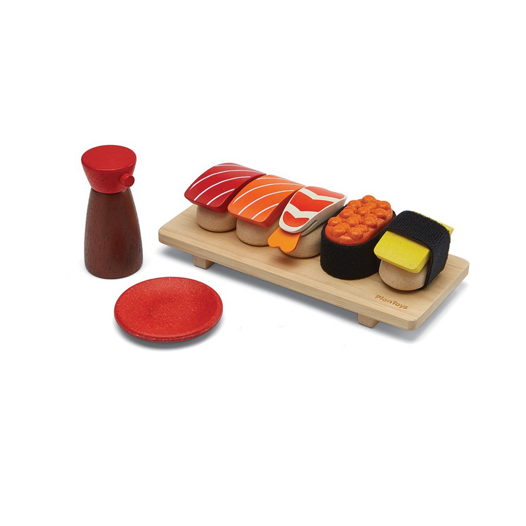 PlanToys ของเล่นไม้ 3627 Sushi Set ชุดซูชิ เสริมพัฒนาการ สำหรับเด็กอายุ 2 ปี ขึ้นไป