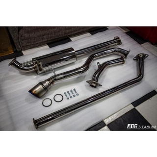 ท่อไอเสีย ชุดท่อตรงรุ่น Toyota Revo  2.4​ 2.8 ชุด 4 ชิ้นตามรูป jtc Titanium สูตรเงียบ