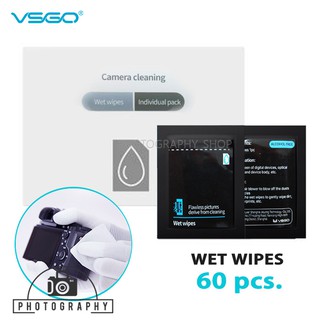 VSGO V-T01-E Lens Cleaning Tissue (60pcs in 1box) ทิชชู่เปียกเช็ดเลนส์ เช็ดกล้อง หน้าจอมือถือ