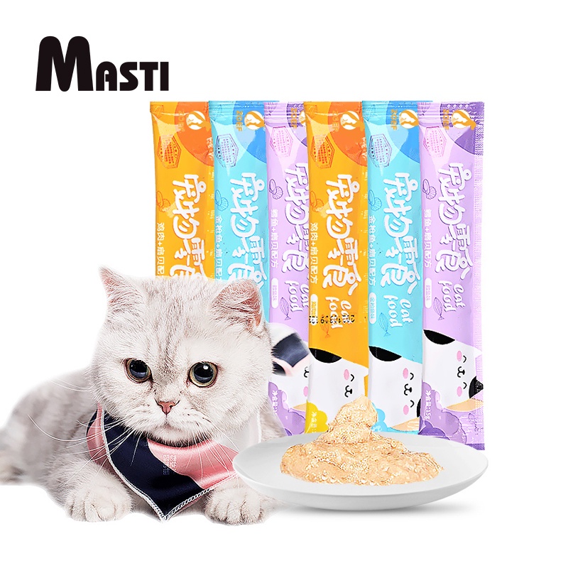 MASTI 1 ขนมแมว อาหารเปียก อาหารเสริมแคลเซียม ขนมแมวเลีย  15 กรัม LI0275