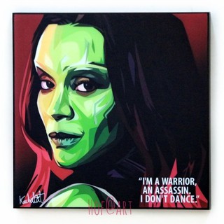 Gamora กาโมร่า Guardians Of The Galaxy รูปภาพ​ติด​ผนัง ​pop​ art การ์ตูน Marvel กรอบรูป แต่งบ้าน ของขวัญ