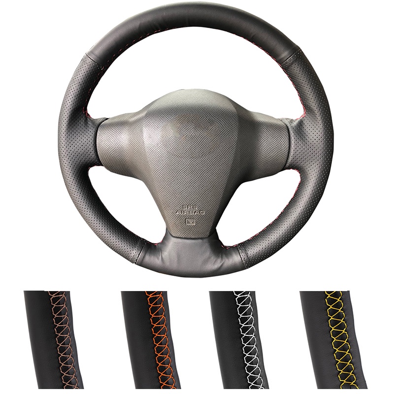 Handmade DIY หนังพวงมาลัยรถที่กําหนดเองสําหรับ Toyota RAV4 2006-2012 Vios 2008-2013 Yaris 2007-2011
