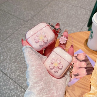 เคส Airpods1/2/gen1/gen2/Airpods pro/Airpods3 เคสนิ่ม เคสใส สีมุกแวววาว ลายดอกซากุระ สไตล์ญี่ปุ่น Case Airpod สําหรับ Apple AirPods pro1 2 3 Generation