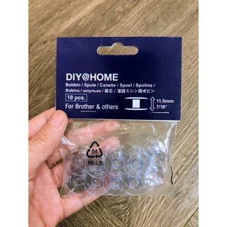 Pinn Shop ไส้กระสวยพลาสติก DIY@HOME สำหรับจักรเย็บผ้าไฟฟ้าที่ใช้ในบ้าน จำนวน10 ชิ้น