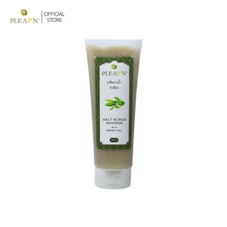 PLEARN เกลืออาบน้ำชาเขียว (Salt Scrub Shower with Green Tea)  สามารถใช้แทนสบู่อาบน้ำได้เลย 385 g