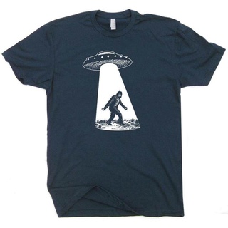 Wanyg เสื้อยืดลําลอง แขนสั้น พิมพ์ลาย Bigfoot Ufo Abduction เหมาะกับการเล่นกีฬา ของขวัญวันเกิด สําหรับผู้ชายสามารถปรับแต