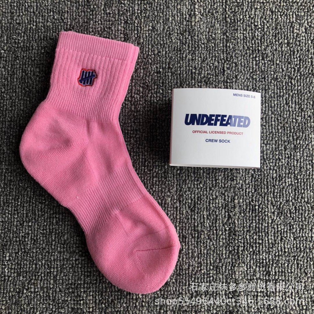 ใหม่ Undefeated ถุงเท้ากีฬาลําลอง ผ้าฝ้าย ปักลาย แฟชั่นสําหรับผู้ชาย 2022