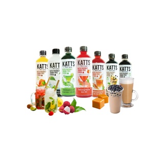 [ซื้อ 5 ฟรี 1] Katts ไซรัปหญ้าหวาน ไซรัปคีโต Stevia Syrup keto syrup 500ml. หวานไม่มีน้ำตาล เบาหวานทานได้