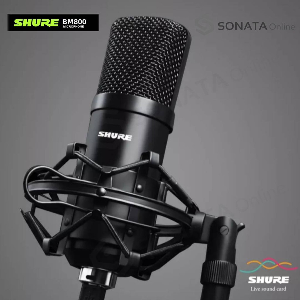 ไมค์อัดเสียง คอนเดนเซอร์ Pro Condenser Mic Microphone BM800 พร้อม ขาตั้งไมค์โครโฟน และอุปกรณ์เสริม