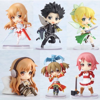 โมเดลฟิกเกอร์ PVC อนิเมะ Game Sword Art Online ของเล่นสําหรับเด็ก 6 ชิ้น ต่อล็อต