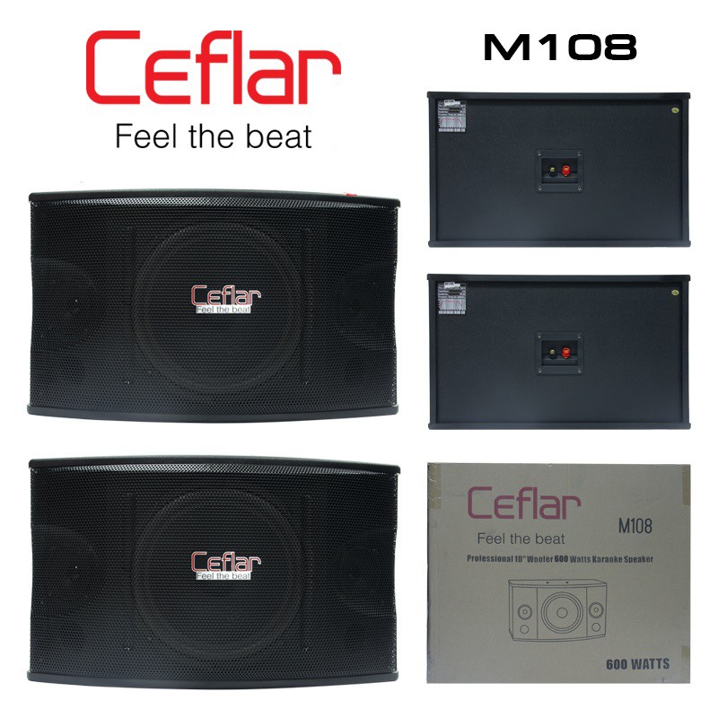 CEFLAR M108 ลำโพงคาราโอเกะ ขนาด10 นิ้ว จำนวน 1คู่