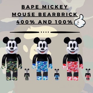 ♦️พร้อมส่ง♦️Bape Mickey Mouse Bearbrick 400% and 100%