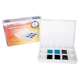 Daniel Smith Watercolor Half Pan Set Blues (W285650004) l เซ็ตสีน้ำแบบ Half Pan โทนสีฟ้าพร้อมตลับ แบรนด์ Daniel Smith