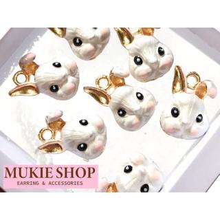 Diy Mr.Rabbit ตัวห้อยกระต่าย พร้อมรูคล้อง แพ็ค 10 ชิ้น Mukie shop มุกี้ ช้อป