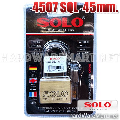SOLO กุญแจ 45mm คอยาว 4507SQL-45L ทองหลือง ของแท้ 100%