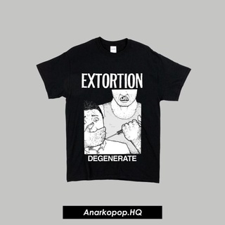 เสื้อผ้าผชเสื้อยืด พิมพ์ลาย Extortion BAND TSHIRT MUSIC PUNK HARDCORE สําหรับผู้ชายS-5XL