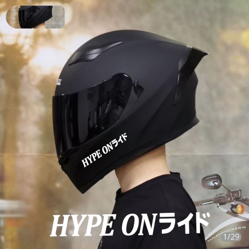 HYPE ON VISOR STICKER/ HYPE ON HELMET VISOR STICKER