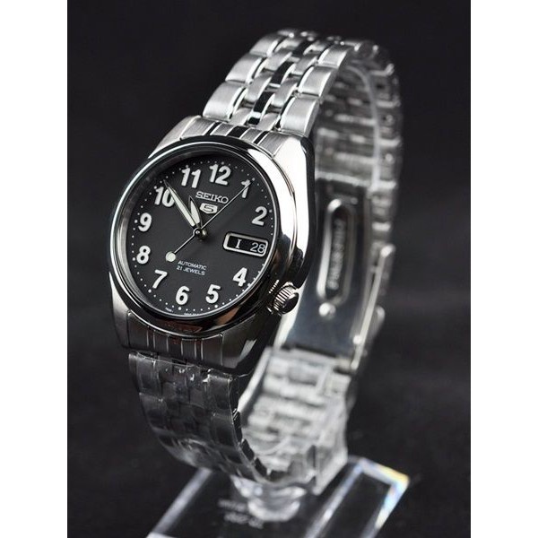 MK นาฬิกา Seiko 5 Automatic รุ่น SNK381K1 นาฬิกาผู้ชาย สายแสตนเลสหน้าปัดดำ -ของแท้ 100% รับประกันสินค้า 1 ปีเต็ม