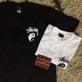 เสื้อยืดผ้าฝ้ายพิมพ์ลายแฟชั่นiXq3   มืด   ไมโคร เสื้อยืดแฟชั่นผู้ชาย Stussy Yin Yang