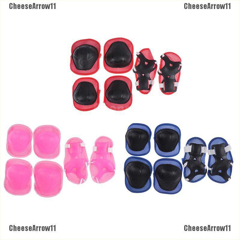 CheeseArrow 6PCs/Set Children Knee Elbow pads Sets Bicycle Skateboard