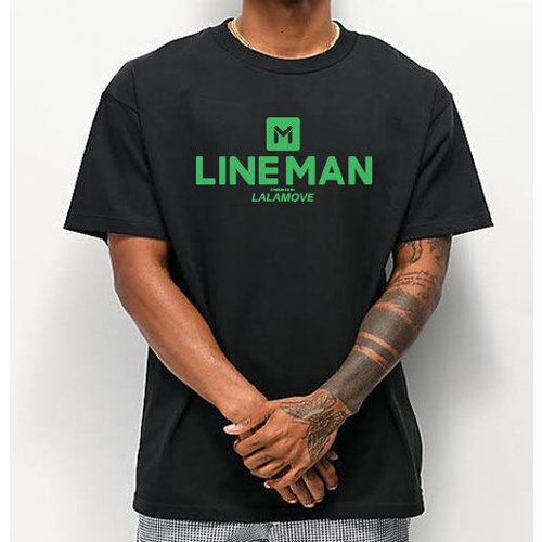 เสื้อยืดคอกลม lineman man express เสื้อแฟชั่น 003 สตรีท cotton 100% no.20