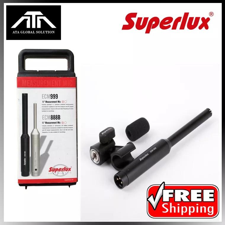 SUPERLUX MIC ECM 999 RTA ไมค์ ออดิโออินเตอร์เฟส วัดคลื่นความถี่ ซาวด์การ์ด