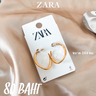 **พร้อมส่ง** ZARA ต่างหูห่วงสีทองดีไซน์เก๋ๆ 🍑ราคา 80 บาท/ เซต 🍑