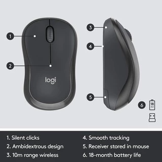 🔥ขายดีมาก🔥คีย์บอร์ดและเมาส์ไร้สาย Logitech MK295 Silent Wireless Combo keyboard คีย์ไทย-อังกฤษ 1y